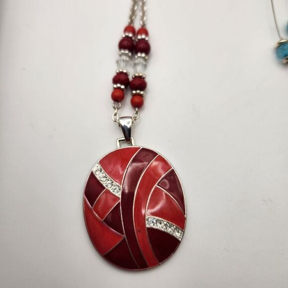 Unbranded Bundle Elegant Multi-Color Pendant Necklace Set 2 Necklaces - Picture 2 of 9